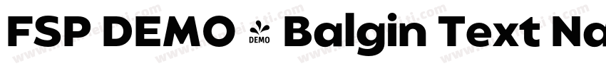 FSP DEMO - Balgin Text Narrow字体转换